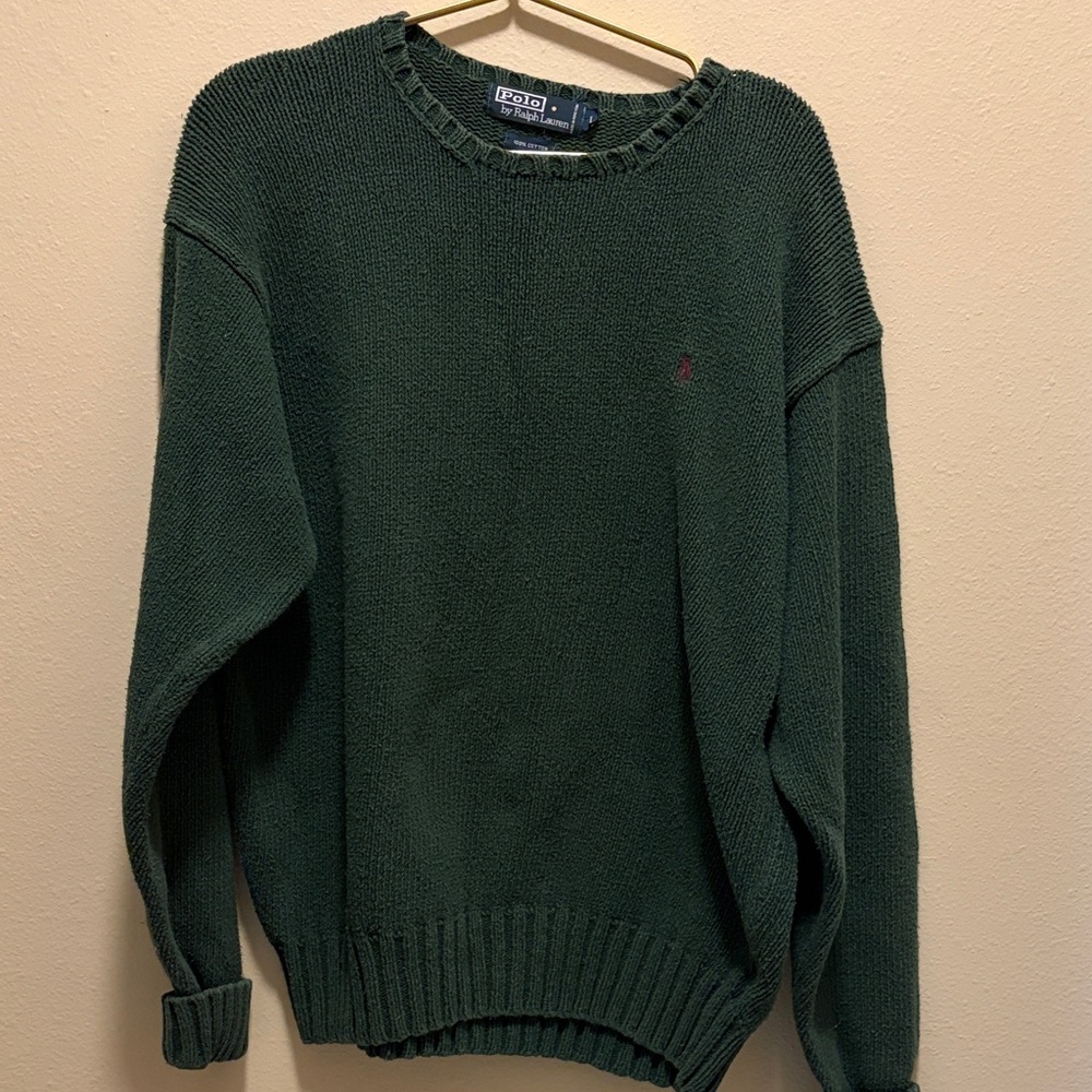 U.S. Polo Assn. Men's Dark Green Crewneck Sweater